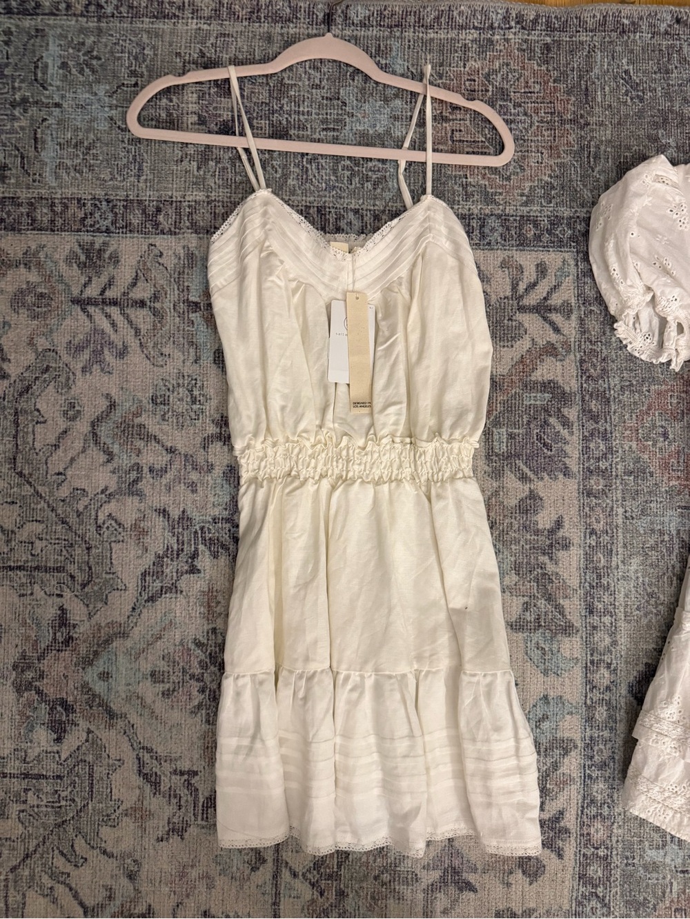 White Cotton Spaghetti-Strap Sundress